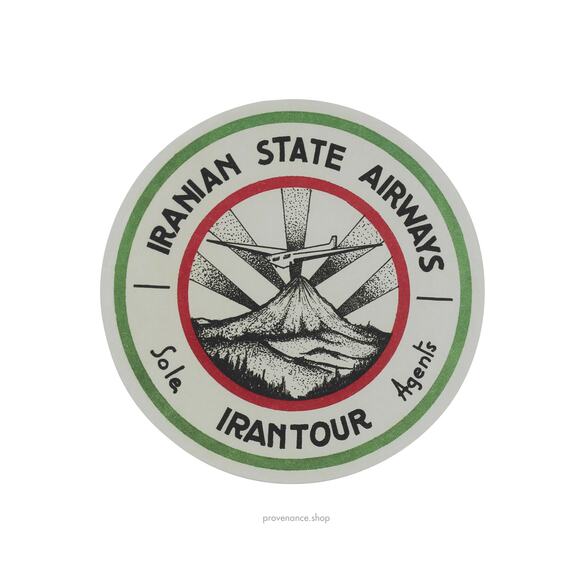 🔴 LV Airline Label Postcard Sticker- IRANIAN STATE AIRWAYS - Picture 1 of 2